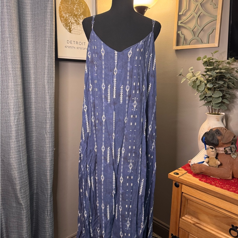 Savanna Jane Indigo Patterned Maxi Dress